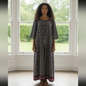 Romeo & Juliet Couture Duster Kimono Maxi Cover Up Resort Luxury Loungewear